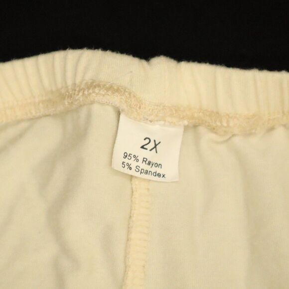 Shorts/Leggings Size 2XL Cream Color Rayon 10.5" inseam - Picture 3 of 7